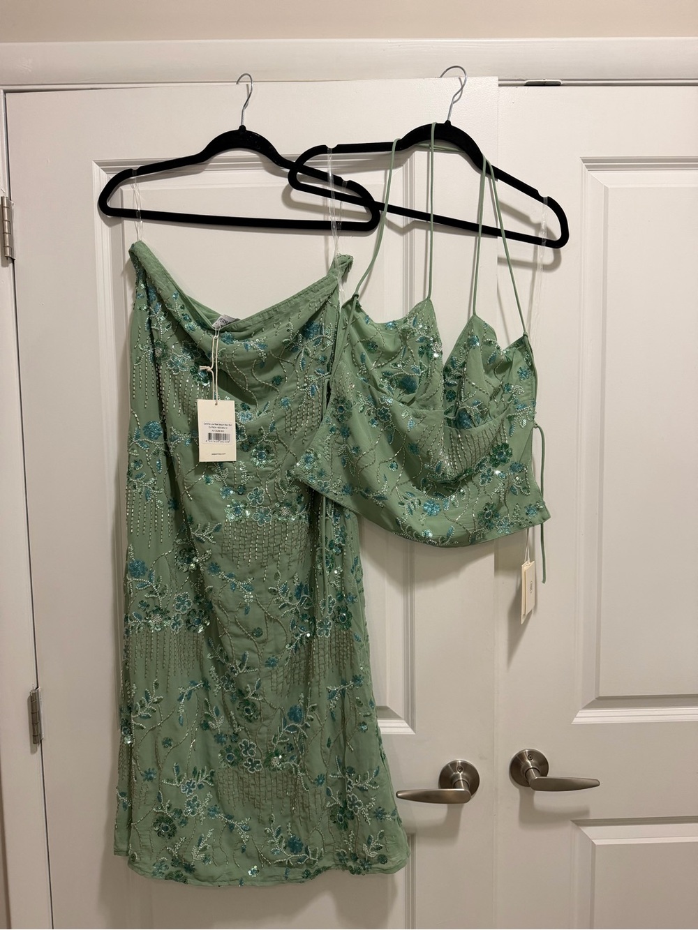 Peppermayo Vietta Sequin Cami Maxi Set — Mint - Picture 2 of 4